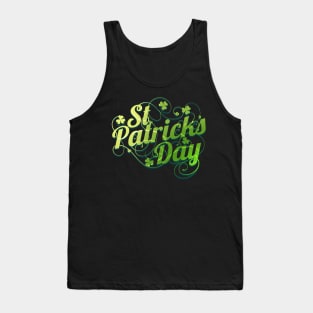 Shamrocks And Ornaments Logo For St Patricks Day Tank Top